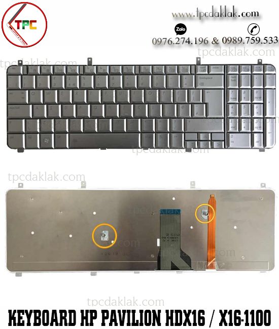 Bàn phím Laptop HP Pavilion HDX16, X16, X16T, X16-1100, X16-1200 UT6, AEUT6E00020
