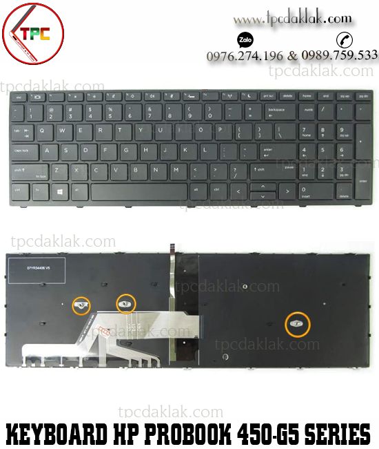 Bàn phím Laptop HP Probook 450-G5 , HP Probook 455-G5, HP Probook 470-G5 - L01028-001