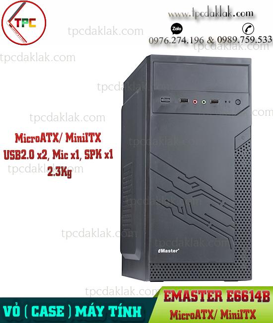 Vỏ ( Case ) máy tính bàn văn phòng Emaster E6614B | Case Desktop  Emaster E6614B   [ MicroATX/ MiniITX ] 
