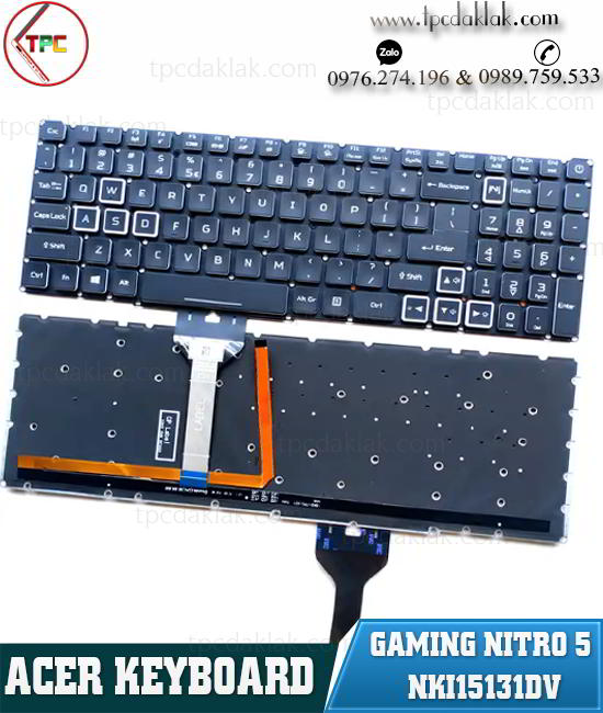 Bàn phím ( Keyboard ) Laptop Acer Nitro 5 AN515-54, AN515-45 AN515-57, PH315-54,  AN515-45-R313, N20C1, NKI15131DV 
