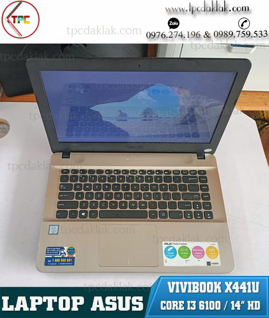 Laptop Asus Notebook PC X441U/ Core I3 6100u/ Ram 8GB / SSD 256GB / HD Graphics 520 / Màn hình 14.0-inch HD