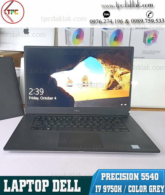 Laptop Dell Precision 5540/ Intel Core I7 9750H/ Ram 16GB/ SSD NVME 512GB/ VGA Quadro T1000 4G / Màn hình 15.6-Inch FHD