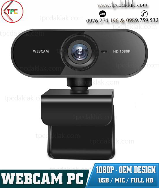 Webcam máy tính bàn OEM 1080P ( Kèm mic / Cổng USB / Full HD 1080P )