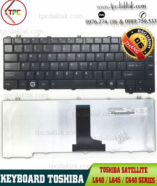 Bàn phím Laptop Toshiba Satellite L640 L645 C640 L735 L740 L745 L745D C600 C645 L600 L630 L635 
