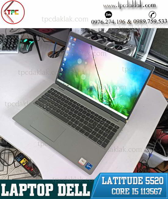 Laptop Dell Latitude 5520 Core i5-1135G7, RAM 8GB, SSD 256GB, Intel Iris Xe Graphics, Màn hình 15.6-inch Full HD