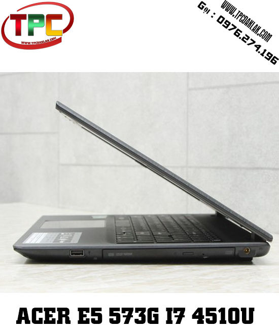 Laptop Acer ASPIRE E15  E5 - 573G - 784L | CORE I7 4510U | RAM 4GB | HDD 500GB | VGA NVIDIA 920M 2GB | 15.6 INCH