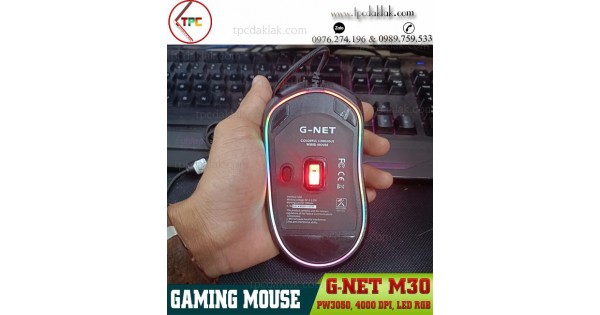 Chuột máy tính Gaming G-NET M30 [ PW3050 / LED RGB / 4000DPI ] | Chuột ...
